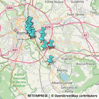 Mappa Via Maso Finiguerra, 00173 Roma RM, Italia (7.82333)
