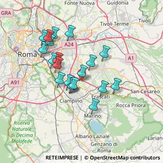 Mappa Via Santo Mazzarino, 00133 Roma RM, Italia (6.7965)