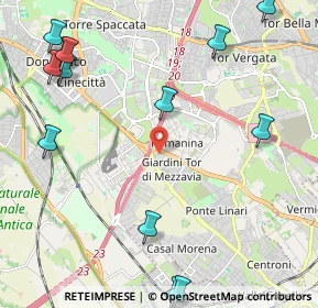 Mappa Via Torre di Mezzavia, 00100 Roma RM, Italia (3.14923)