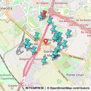 Mappa Centro commerciale Anagnina a, 00173 Roma RM, Italia (0.8475)
