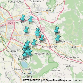 Mappa Via Provinciale Frascati Colonna, 00030 Colonna RM, Italia (7.36278)