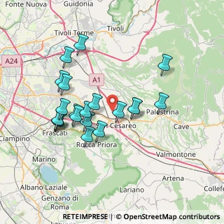 Mappa Via di Colle Chiuso, 00030 San Cesareo RM, Italia (7.2075)