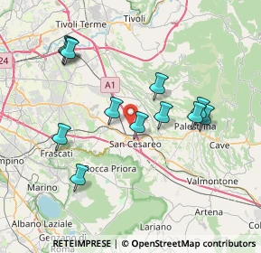 Mappa Via di Colle Chiuso, 00030 San Cesareo RM, Italia (7.68417)