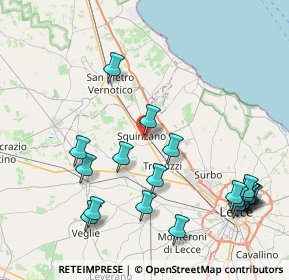 Mappa Via Lecce, 73018 Squinzano LE, Italia (10.7215)