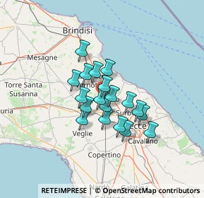 Mappa Via C. Cocciolo, 73018 Squinzano LE, Italia (9.84895)