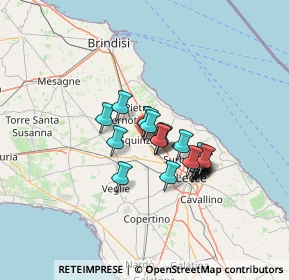 Mappa 73018 Squinzano LE, Italia (10.4155)