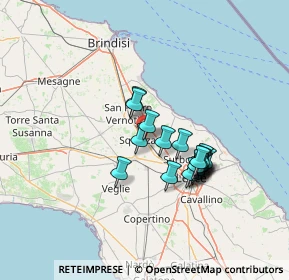 Mappa 73018 Squinzano LE, Italia (11.8875)