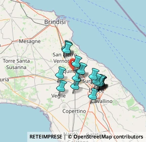 Mappa 73018 Squinzano LE, Italia (10.736)