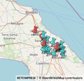 Mappa 73018 Squinzano LE, Italia (11.72765)