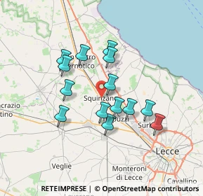 Mappa 73018 Squinzano LE, Italia (6.29714)