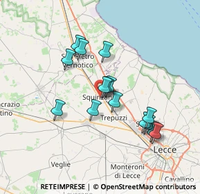 Mappa 73018 Squinzano LE, Italia (6.55267)