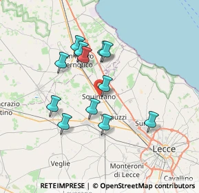 Mappa 73018 Squinzano LE, Italia (6.61833)