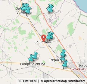 Mappa 73018 Squinzano LE, Italia (5.03308)