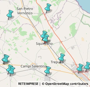 Mappa 73018 Squinzano LE, Italia (6.54667)