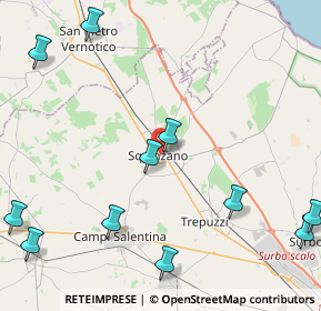 Mappa 73018 Squinzano LE, Italia (6.25364)