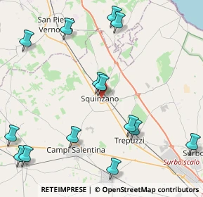 Mappa 73018 Squinzano LE, Italia (5.74786)