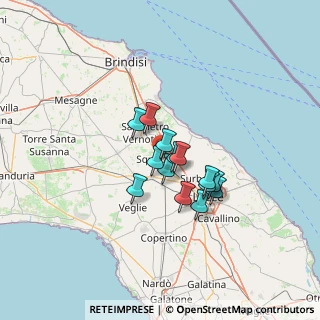 Mappa Via Tahon de Revel, 73018 Squinzano LE, Italia (9.60571)