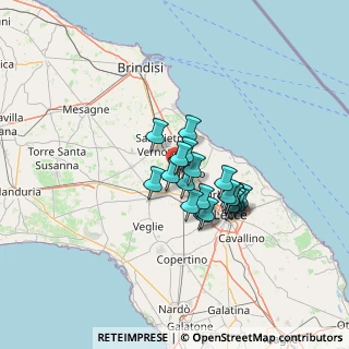Mappa Via Cristoforo Colombo, 73018 Squinzano LE, Italia (9.9025)