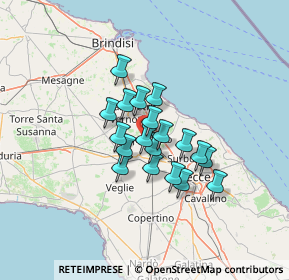 Mappa Via Cristoforo Colombo, 73018 Squinzano LE, Italia (9.75158)