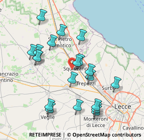 Mappa Via Cristoforo Colombo, 73018 Squinzano LE, Italia (8.3565)