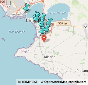Mappa Via Tessaglia, 74121 Taranto TA, Italia (3.53545)
