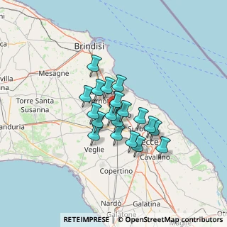 Mappa Via Mater Gratiae, 73018 Squinzano LE, Italia (9.95263)