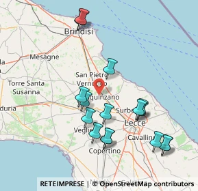 Mappa Via Tarantelli, 73018 Squinzano LE, Italia (17.42)