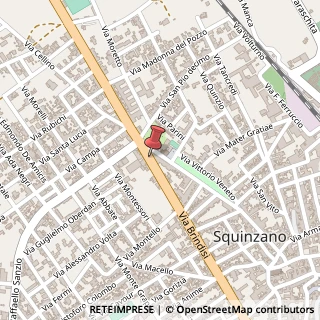 Mappa Via Brindisi, 150, 73018 Squinzano LE, Italia, 73018 Squinzano, Lecce (Puglia)