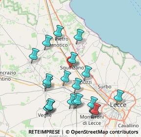 Mappa Via Gorizia, 73018 Squinzano LE, Italia (8.9565)