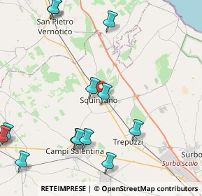 Mappa Via Regina Margherita, 73018 Squinzano LE, Italia (5.81077)