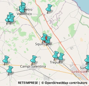 Mappa Via San Michele, 73018 Squinzano LE, Italia (6.32625)