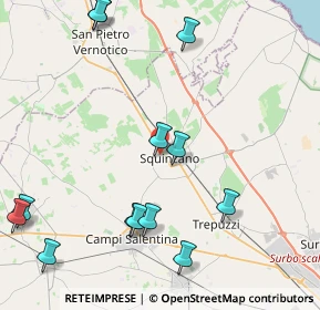 Mappa Via Montessorri, 73018 Squinzano LE, Italia (5.58692)