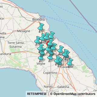 Mappa Via Montessorri, 73018 Squinzano LE, Italia (9.89842)