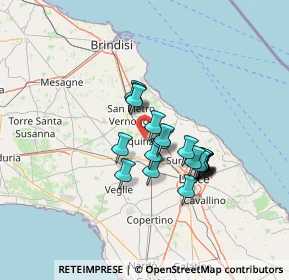 Mappa Via Montessorri, 73018 Squinzano LE, Italia (11.0495)