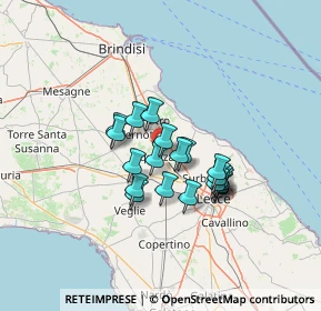 Mappa Via Vittorio Veneto, 73018 Squinzano LE, Italia (10.4135)