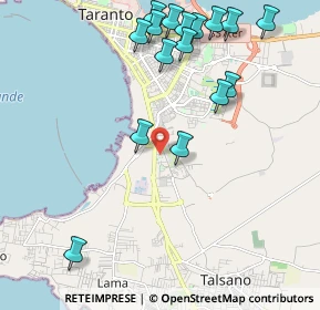 Mappa Via Lago di Cecita, 74121 Taranto TA, Italia (2.61625)