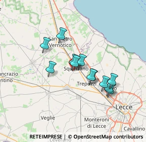 Mappa Via Ferdinando Magellano, 73018 Squinzano LE, Italia (5.83167)