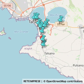 Mappa Piazza Alda Merini, 74121 Taranto TA, Italia (3.07091)