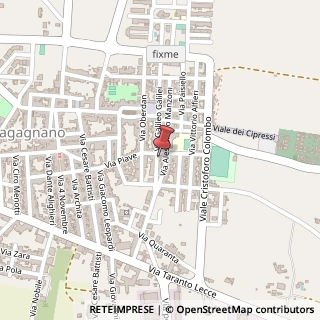 Mappa Via Galileo Galilei, 47, 74022 Fragagnano, Taranto (Puglia)