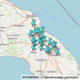 Mappa Via Nino Bixio, 73018 Squinzano LE, Italia (9.86421)