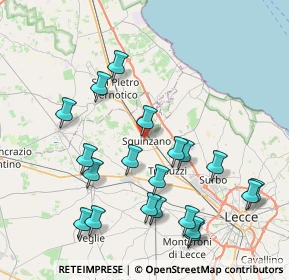 Mappa Via Nino Bixio, 73018 Squinzano LE, Italia (9.412)