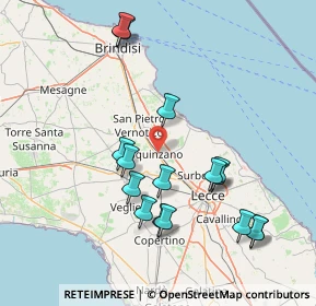 Mappa Via Giosuè Carducci, 73018 Squinzano LE, Italia (17.1275)