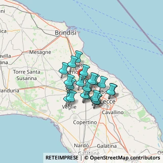 Mappa Via A. Mazzotta, 73018 Squinzano LE, Italia (9.4105)