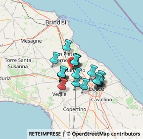 Mappa Via Raffaello Sanzio, 73018 Squinzano LE, Italia (9.641)