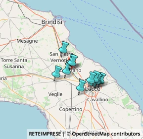 Mappa Via degli Idraulici, 73018 Squinzano LE, Italia (9.88667)