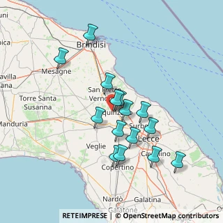 Mappa Via palumbo, 73018 Squinzano LE, Italia (13.78667)