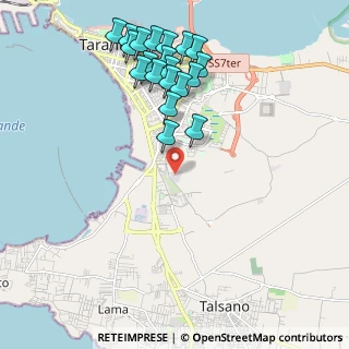 Mappa Via Lago di Piediluco, 74121 Taranto TA, Italia (2.418)