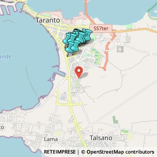 Mappa Via Lago di Piediluco, 74121 Taranto TA, Italia (1.886)