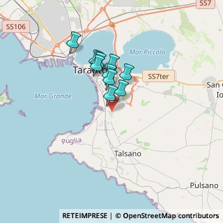 Mappa Via Lago di Piediluco, 74121 Taranto TA, Italia (2.75636)