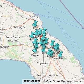 Mappa Via Rosmini, 73018 Squinzano LE, Italia (9.99368)